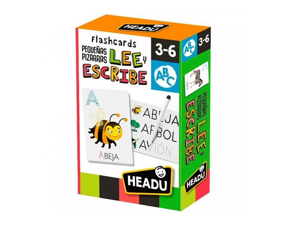 JUEGO DIDACTICO HEADU FLASH CARDS PEQUEAS PIZARRAS LEE Y ESCRIBE