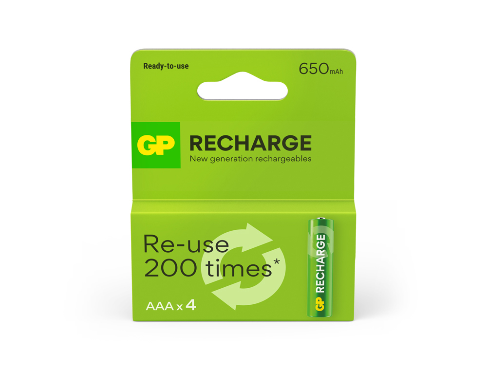 PILA GP RECARGABLE AAA 800 MAH BLISTER DE 4 UNIDADES